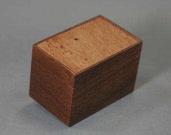Poplar Wood Keepsake Box. Zebrawood Veneer Top. 8