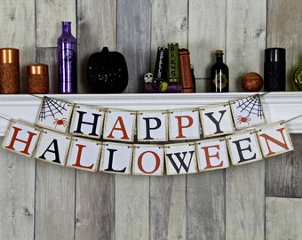 Halloween Banner, Halloween Decor, Halloween Garland, Halloween Party, Happy Halloween, Halloween Sign, Halloween, Halloween Bunting