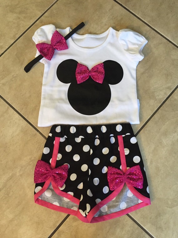 Items Similar To Minnie Mouse Outfit W Matching Headband On Etsy