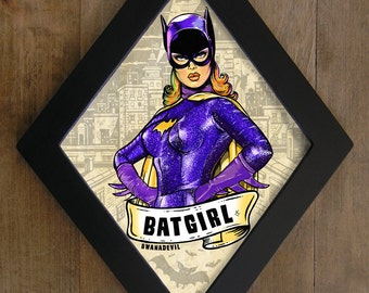 Batgirl (Yvonne Craig) diamond framed print.