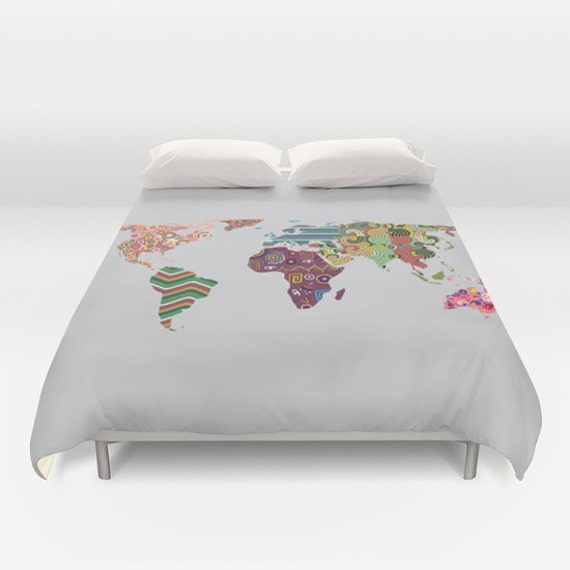 Weltkarte bettwäsche welt karte dekor world map