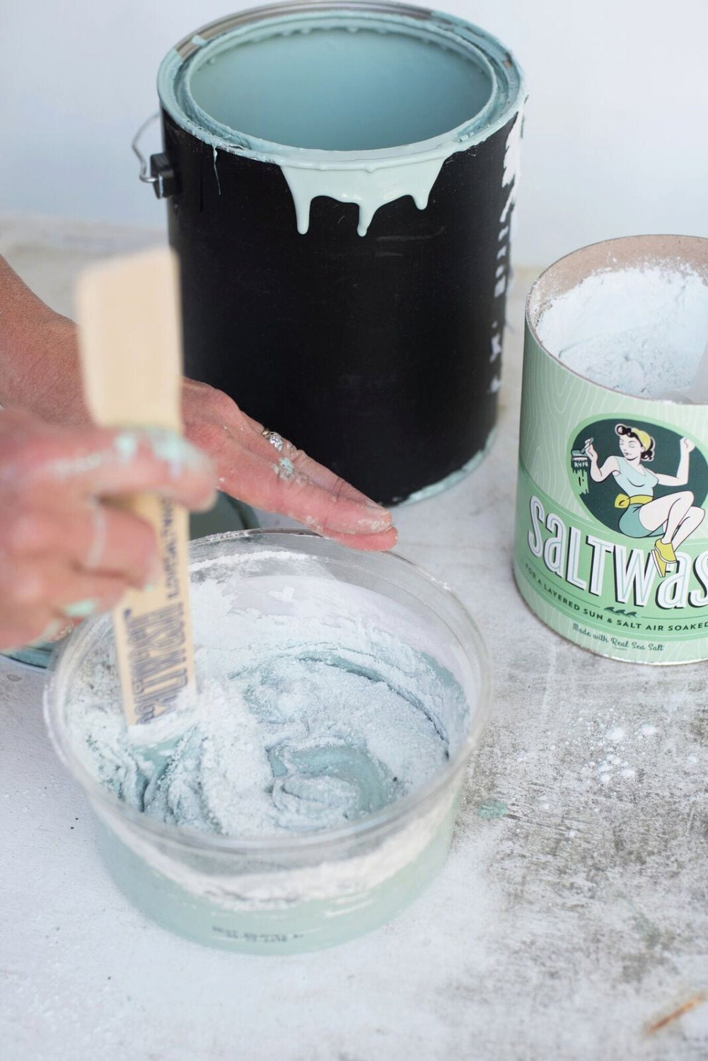 Saltwash shabby chic paint Paint Additive 42oz Saltwash paint Additve salt wash from