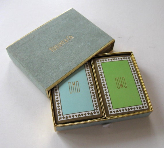 Vintage Tiffany Company Playing Cards With Case Double