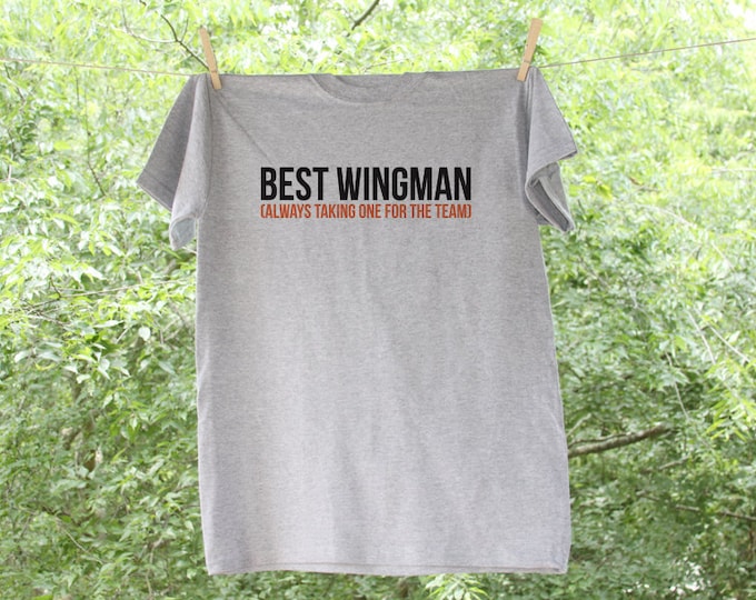 Groomsman Shirt //Best Man or Best Wingman Wingman // Wedding Party Shirt with Optional Date