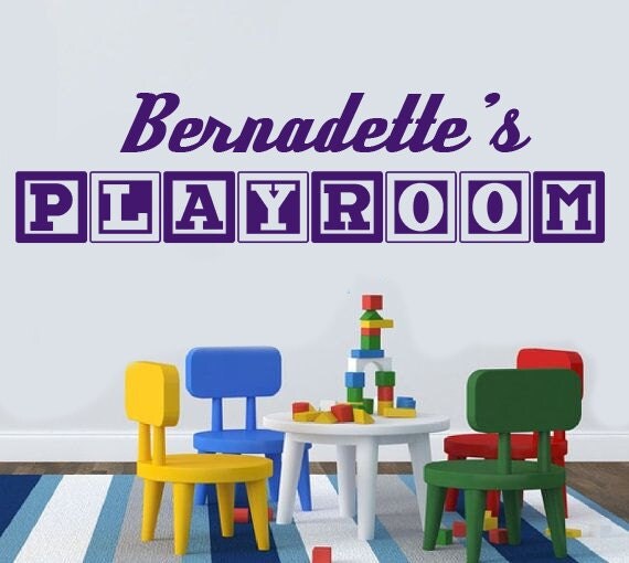 Items similar to Kids Playroom Decal Sticker Personalised Nursery