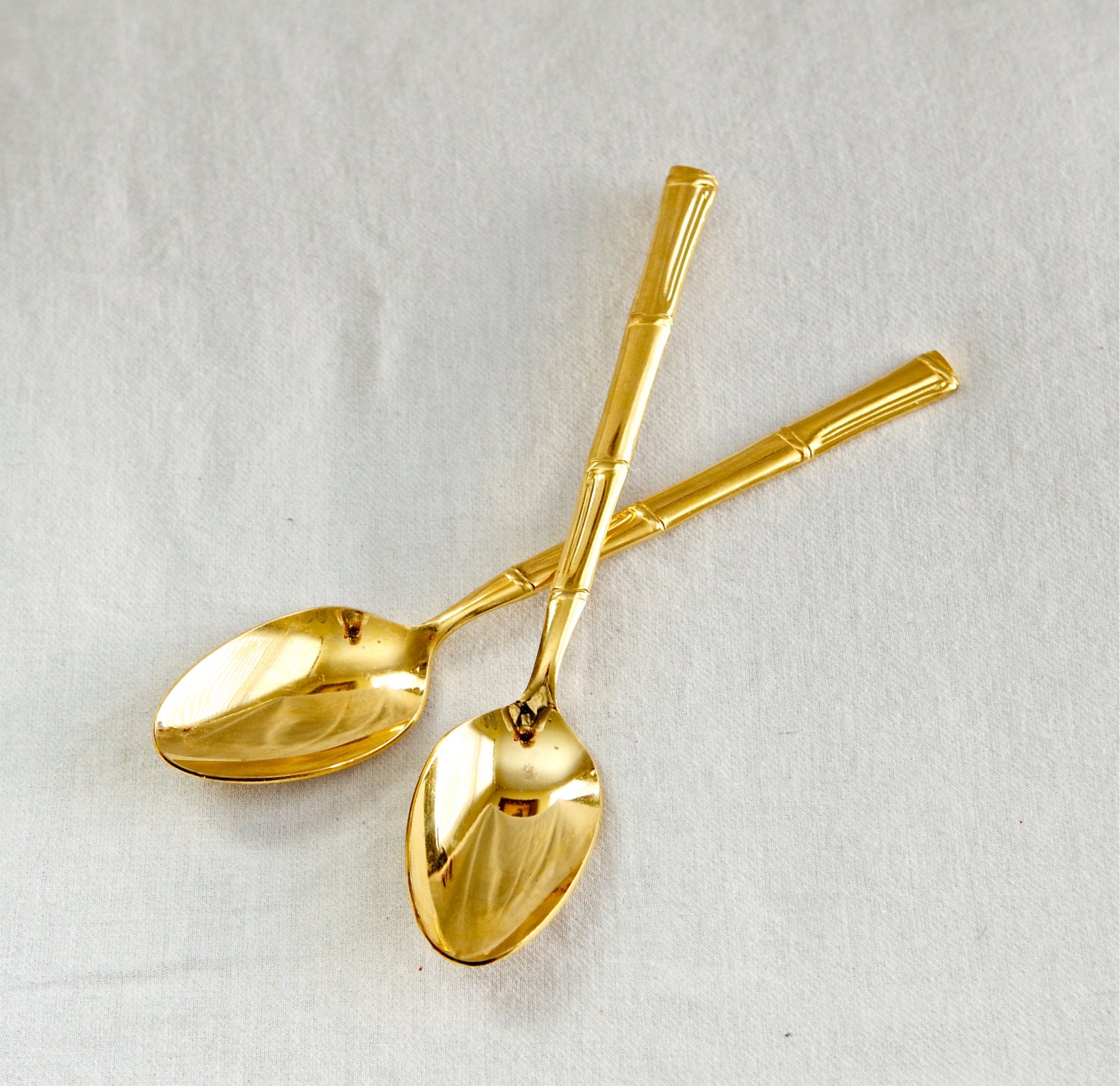 Vintage gold plated spoons2 National Escapade tablespoons.