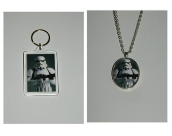 Star Wars Stormtrooper Glass Pendant Necklace and/ or Keychain