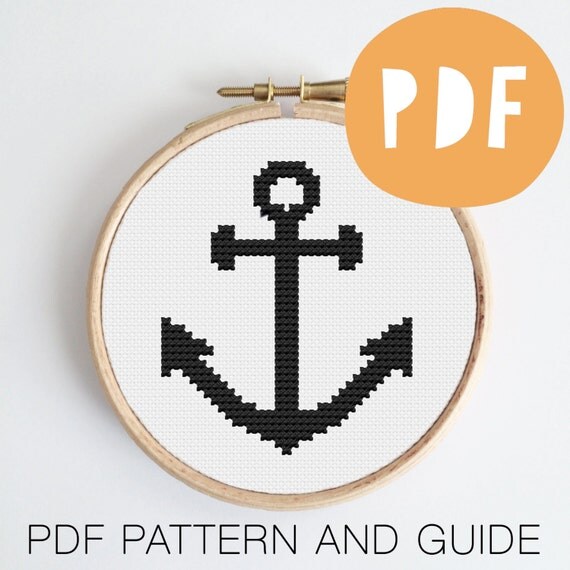 Anchor PDF Cross Stitch Pattern Modern Design Instant