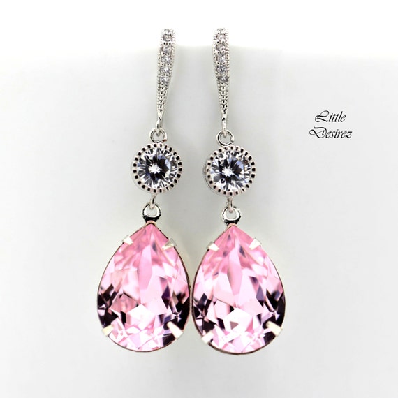 Pastel Pink Earrings Light Pink Earrings Pink Earrings