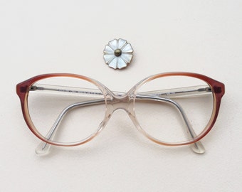 Monture De Lunettes HS Mode 0603 - Marron, Demi-monture, Mixte - Titane/métal/plastique - Taille 49-17-142