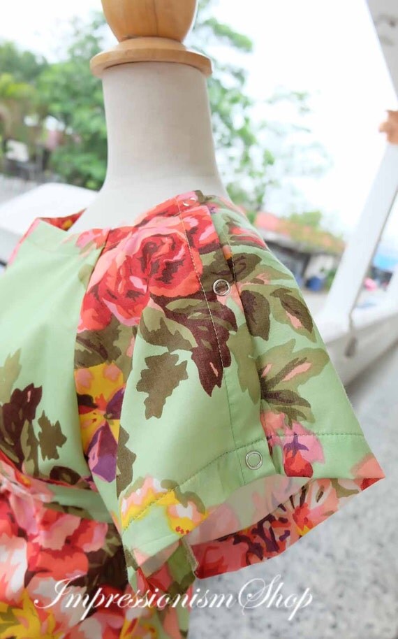 Maternity Hospital Gown Shoulder Snaps Breastfeeding