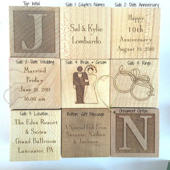 Wooden Anniversary Gift Personalized Anniversary Gift 5th