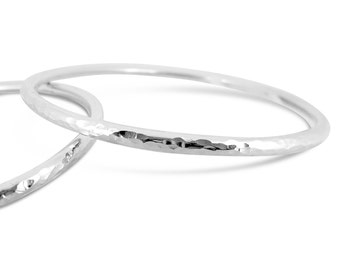 Sterling Silver Bangle, Solid Sterling Silver Bangle, Sterling Silver Textured Bangle, Handmade In Scotland, Gift for Her
