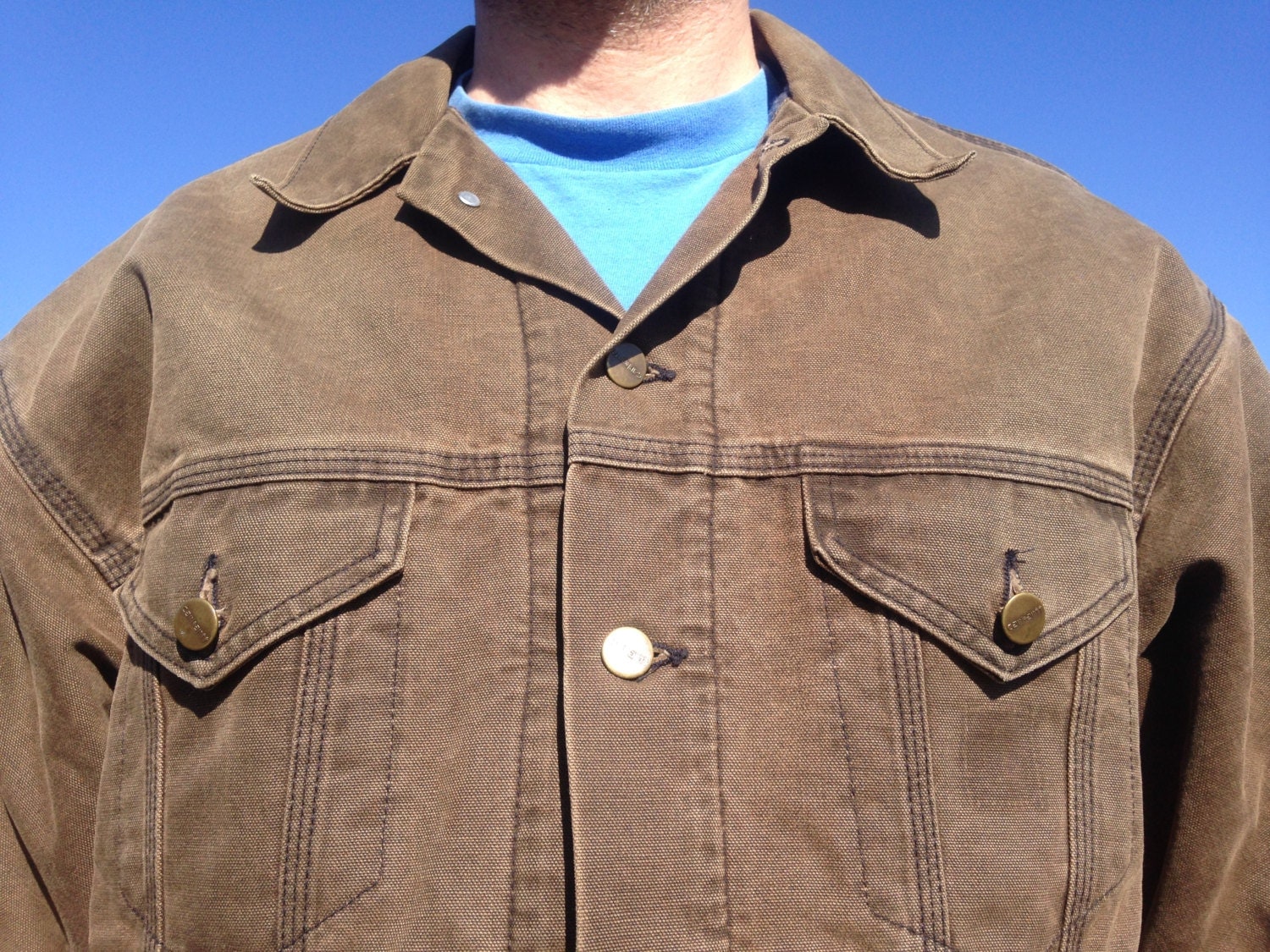 Carhartt Horse Blanket Lined Canvas Jacket Oversized Mens