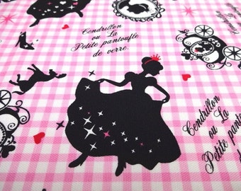 Japanese Fabric LECIEN Girl's Story Cinderella Pink Fat Quarter