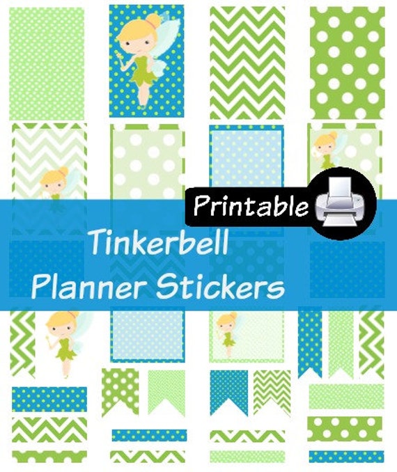 disney tinkerbell princess pdf printable planner stickers