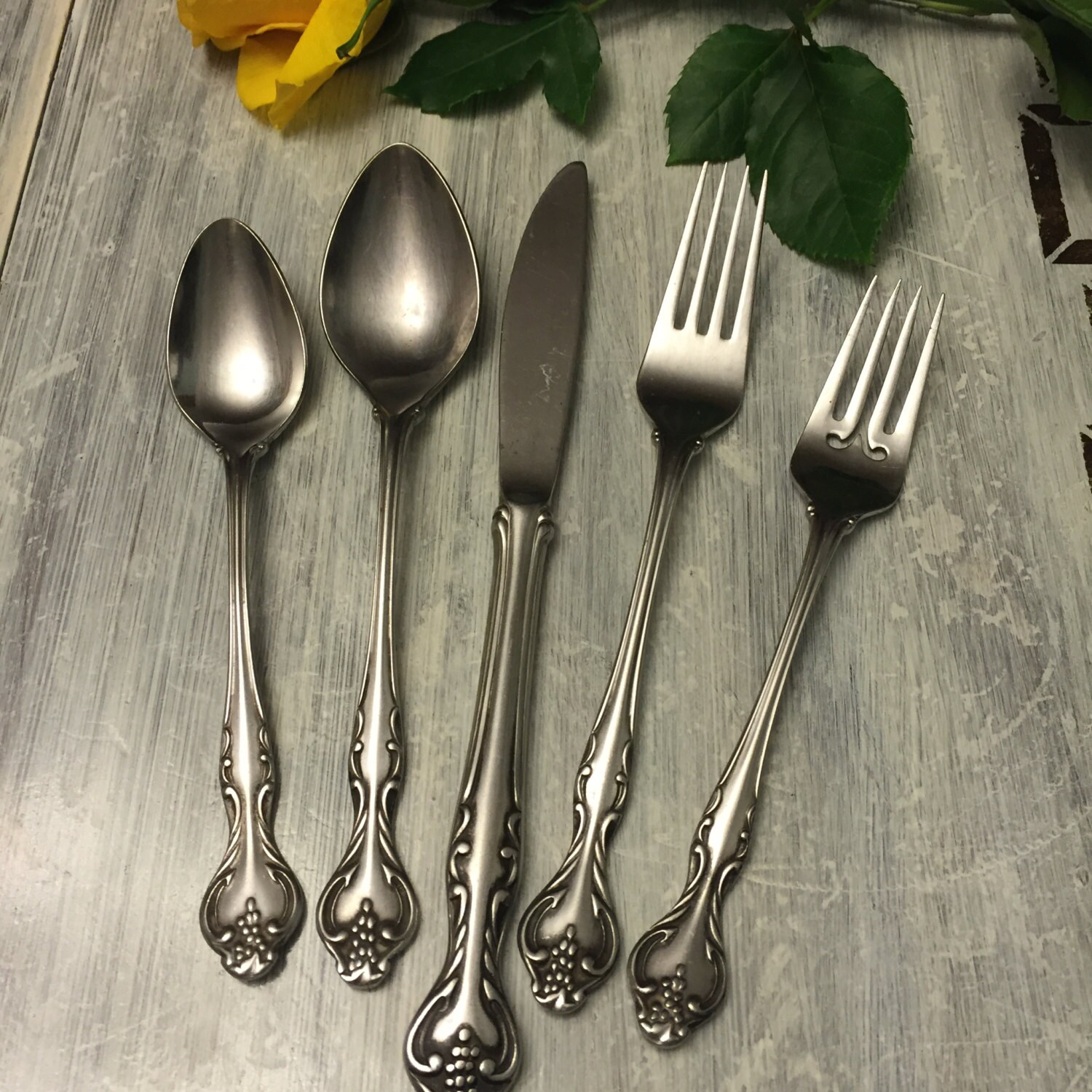 Vintage Epic Custom Stainless Japan Flatware Masquerade