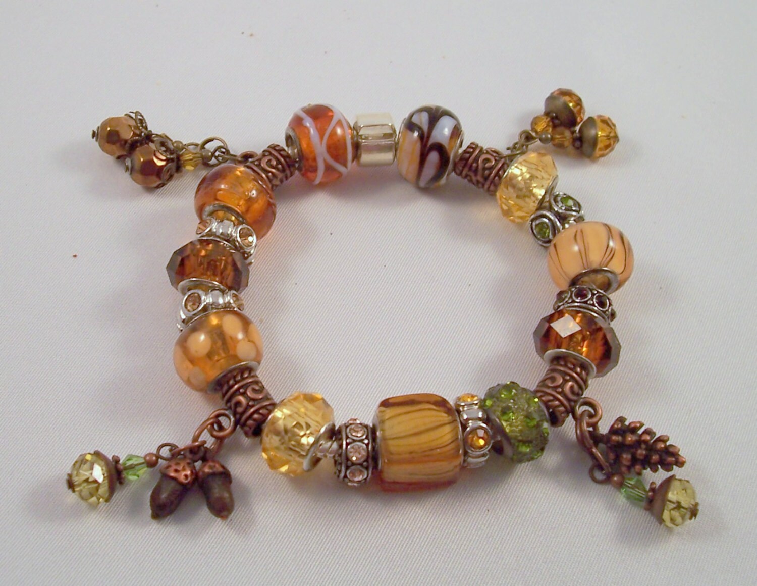 Eurostyle autumn colors bracelet with fall charms