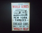 New York Yankees vs. Chicago Cubs 1932 Print Poster Reproduction Baseball Fan Wall Art Nice Color  22" x 14" World Series Sports Decor