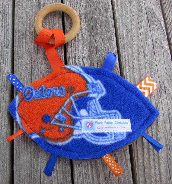 Baby Teether Pacifier Holder Florida Gators Football Minky