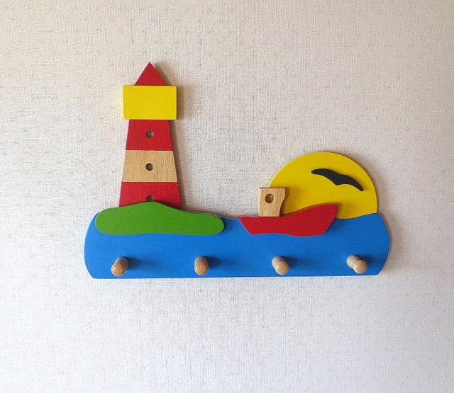 Kids Wardrobe, Wooden Coat Rack Lighthouse – Haute Juice