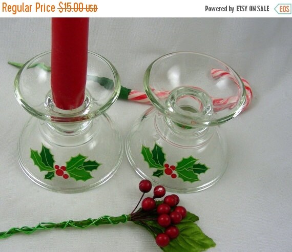 on sale avon holly candle holders christmas by zeldascottage on sale avon holly candle holders christmas by zeldascottage