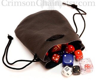 Small Dice Bags - Wholesale Lot of 10 from Crimson Chain Leatherworks RPG tabletop games geek