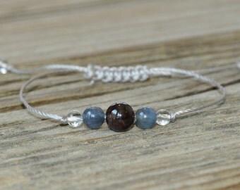 Aries Energy, Garnet, Kyanite, Aries Zodiac, Yoga Bracelet, Meditation Bracelet, Crystal Healing, Gemstone Healing, Energy Bracelet, Chakra