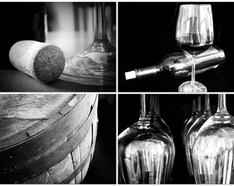 Restaurant Kitchen Photography wine photography print set sepia wine art winery california Restaurant Kitchen Photography wine photography print set sepia wine art winery california