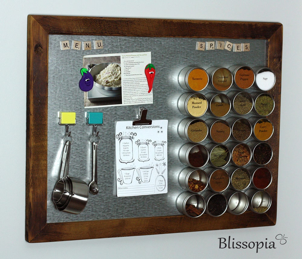 Large Board Spice Rack Framed Board