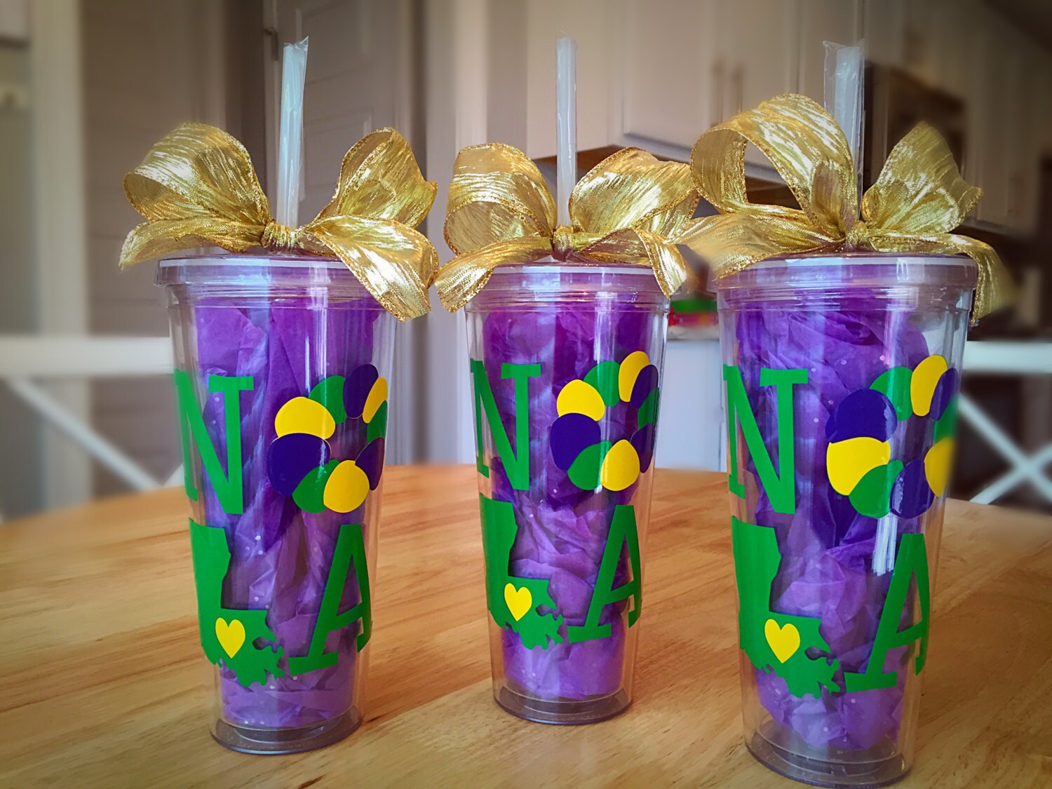 Mardi Gras Cups 24 oz by LeLeandTee on Etsy