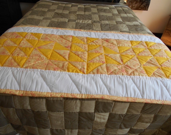 A Quilt Queen Bed Runner or Bed Scar Runner or Sofa Throw