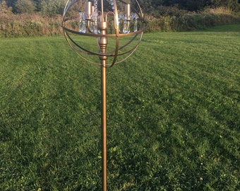 Crystal Orb Antique Bronze (rust) Floor Lamp