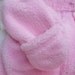 Girls Baby Infant Pink Fleece Snuggie Snowsuit Hood - Handmade Irish Rose - Size 6 months