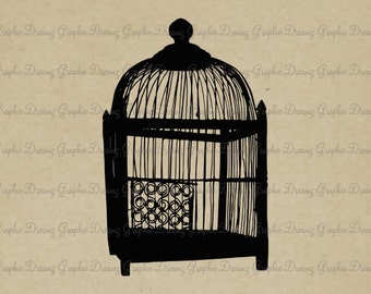 Bird cage clipart | Etsy