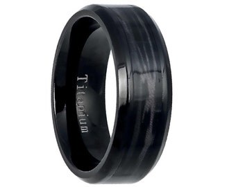 tribal titanium wedding rings