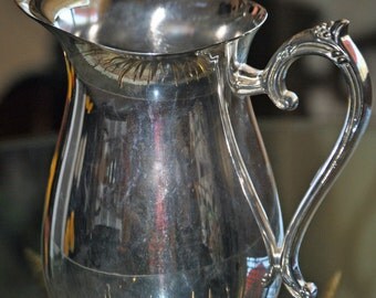 Vintage GORHAM Heritage Water Pitcher w/Ice Lip