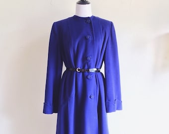 1940's Schamberg's Cobalt Blue Wool Coat