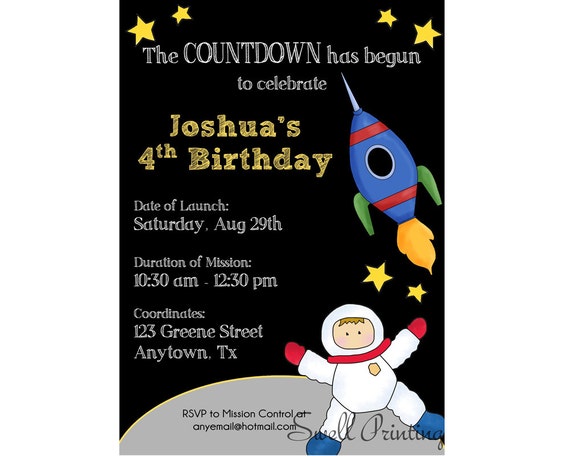 Rocket Ship Invitations 10