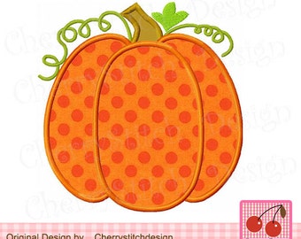 Happy Fall Pumpkin Thanksgiving Pumpkin Machine Embroidery Applique Design TH0019 -4x4 5x5 6x6"