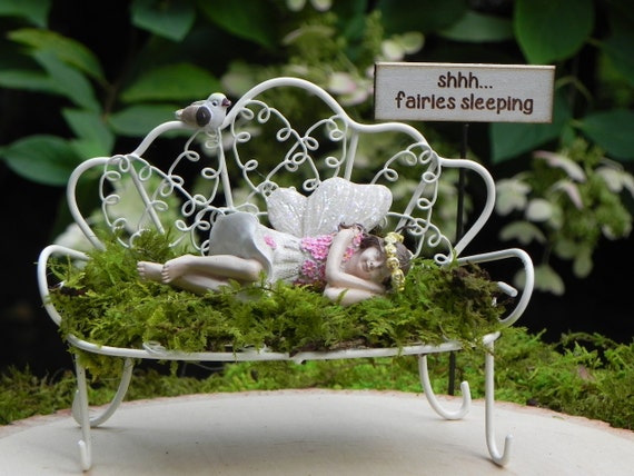 sleeping fairy garden ornament