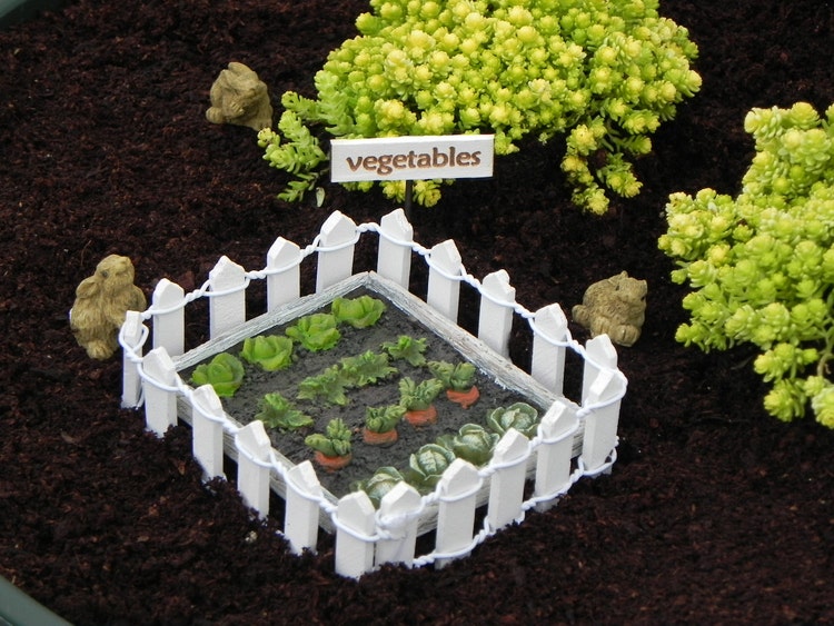 Fairy garden vegetable patch sign miniature by 