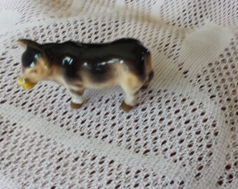 Miniature Bone China Cow Steer