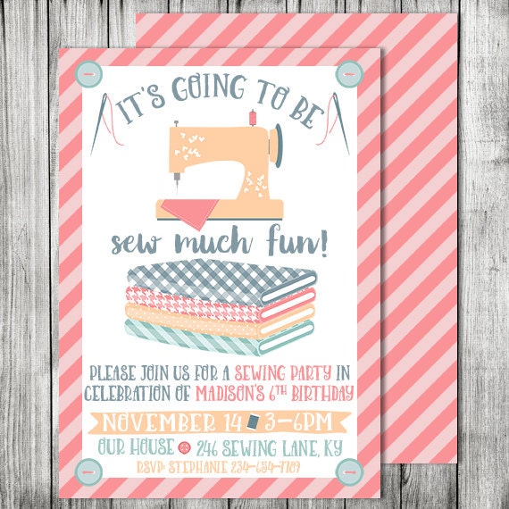 Sewing Party Invitations 6