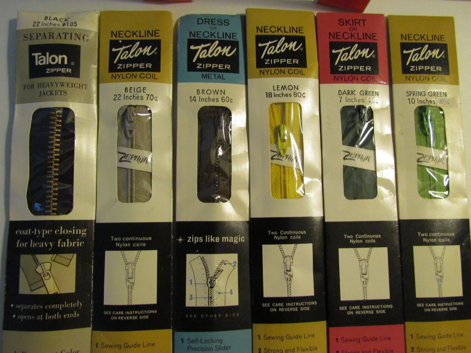 Dating vintage talon zippers