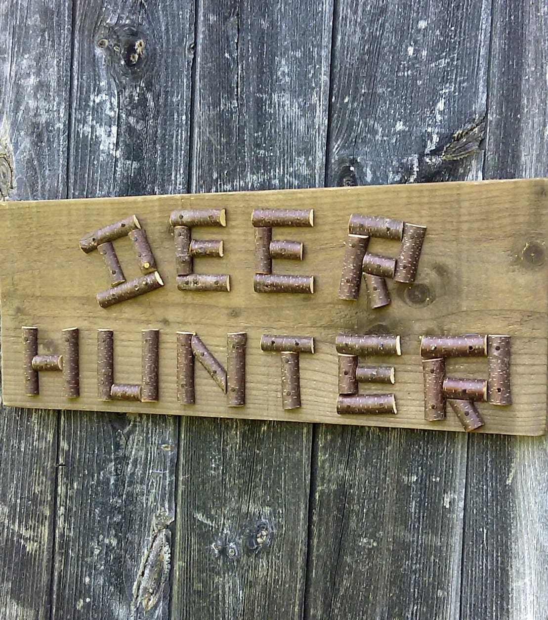 Deer Hunter Sign Rustic Wood Hunting Sign By Therusticwoodshed