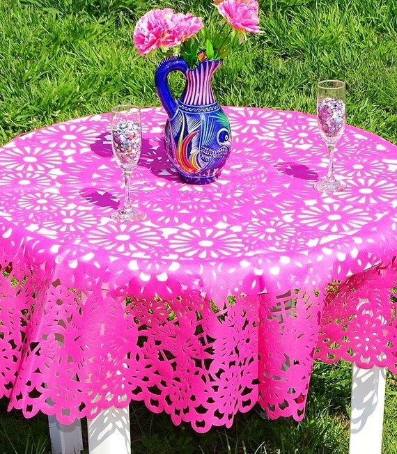 Pink Table cloth Mexican Wedding Decoration Fiesta