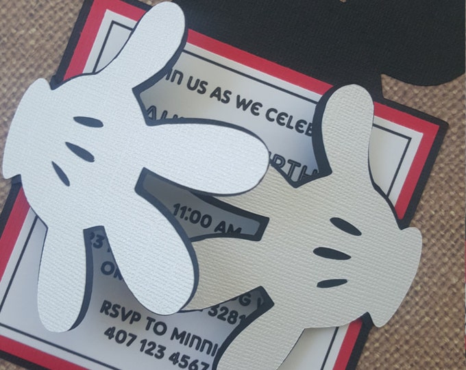 50x Mickey Mouse Invitations