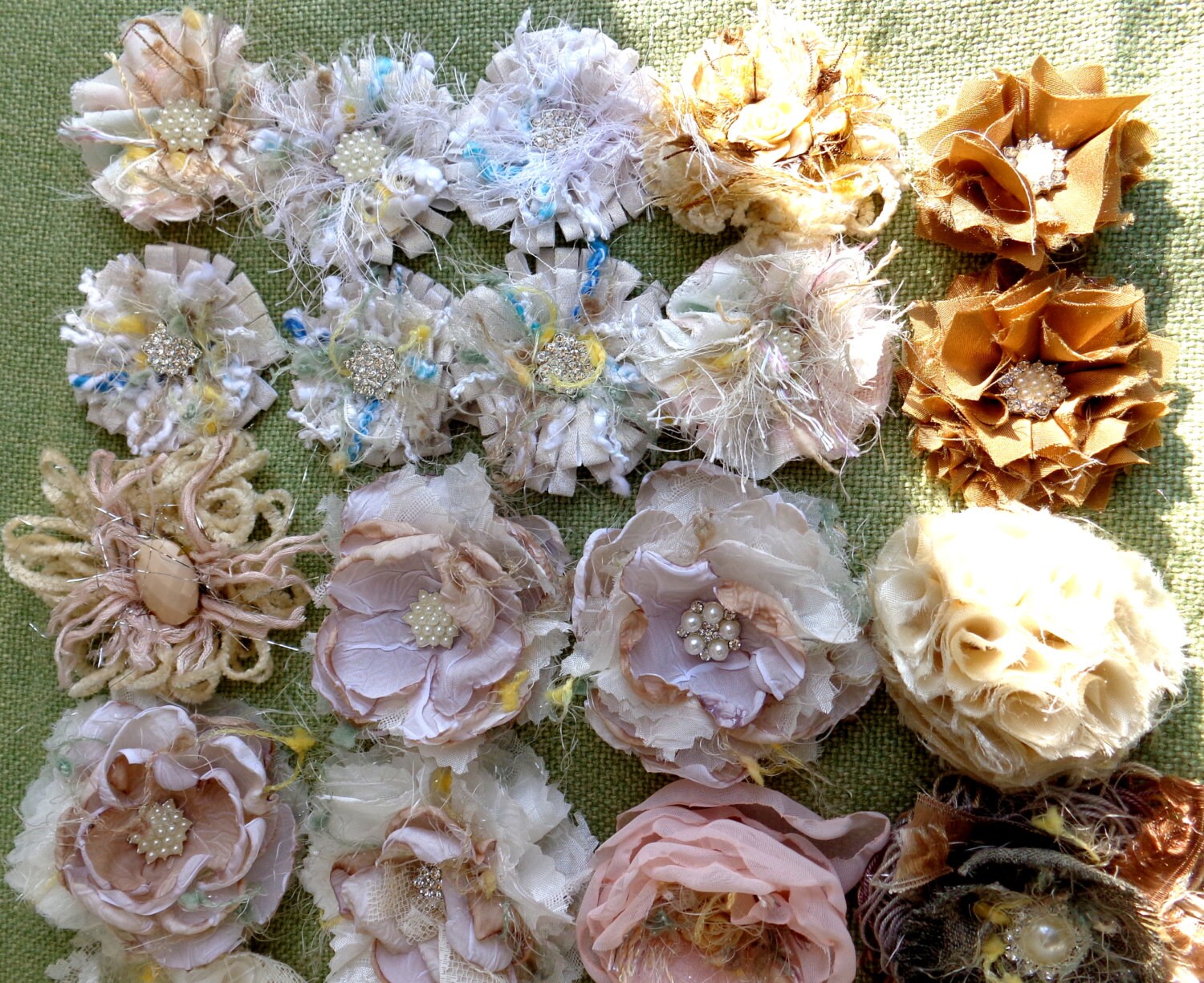 Fabric flower 36 floral supplieswedding flower crown