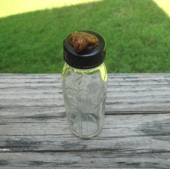 1960s Vintage Baby Doll Glass Baby Bottle by Snappy Ruined